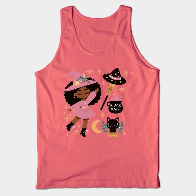 Black girl doing magic Tank Top by NeneTees